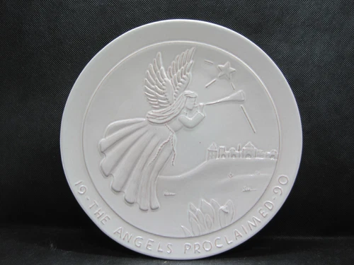 1990 Frankoma Pottery Christmas Plate with Paperwork and  Box