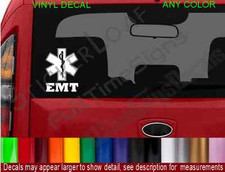 Star of Life EMT Decal Paramedic Medic EMS Rescue Fire Firefighter Ambulance