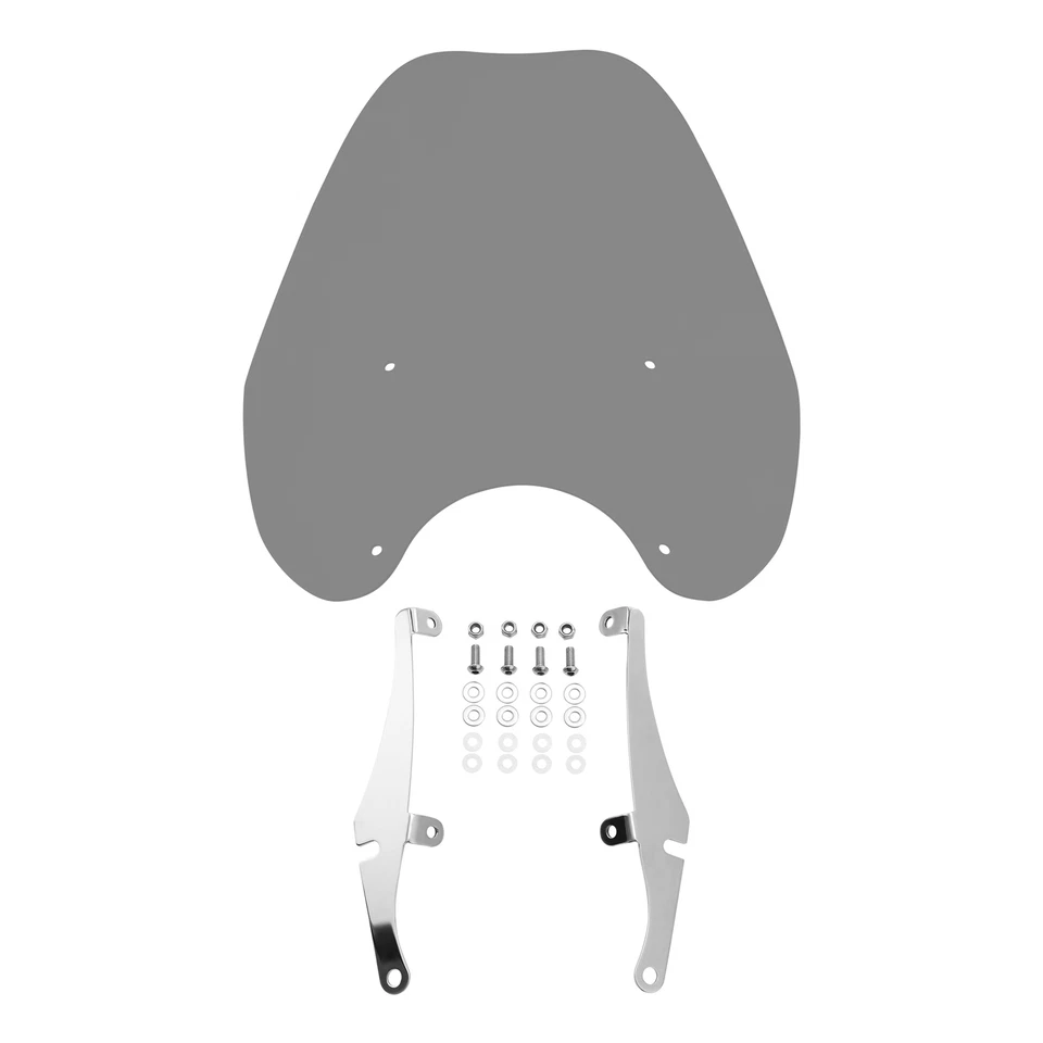 Smoke Windshield 49mm Clamps Fit For Harley Breakout Fat Bob Low Rider 2018-2024 - Image 2 of 4