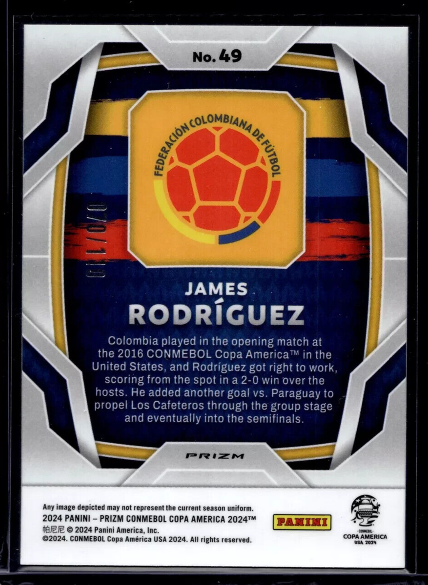 James Rodriguez 商品 2024 Panini Prizm Copa America James Rodriguez Blue Prizm #070/110