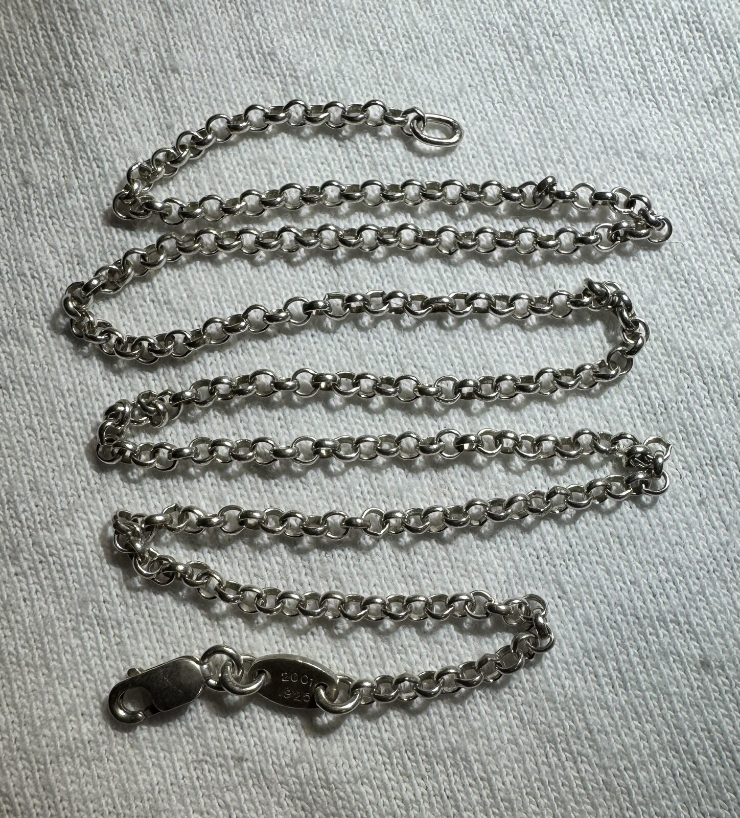 100% Authentic‼️Chrome Hearts – Sterling Silver 18” Roll Chain