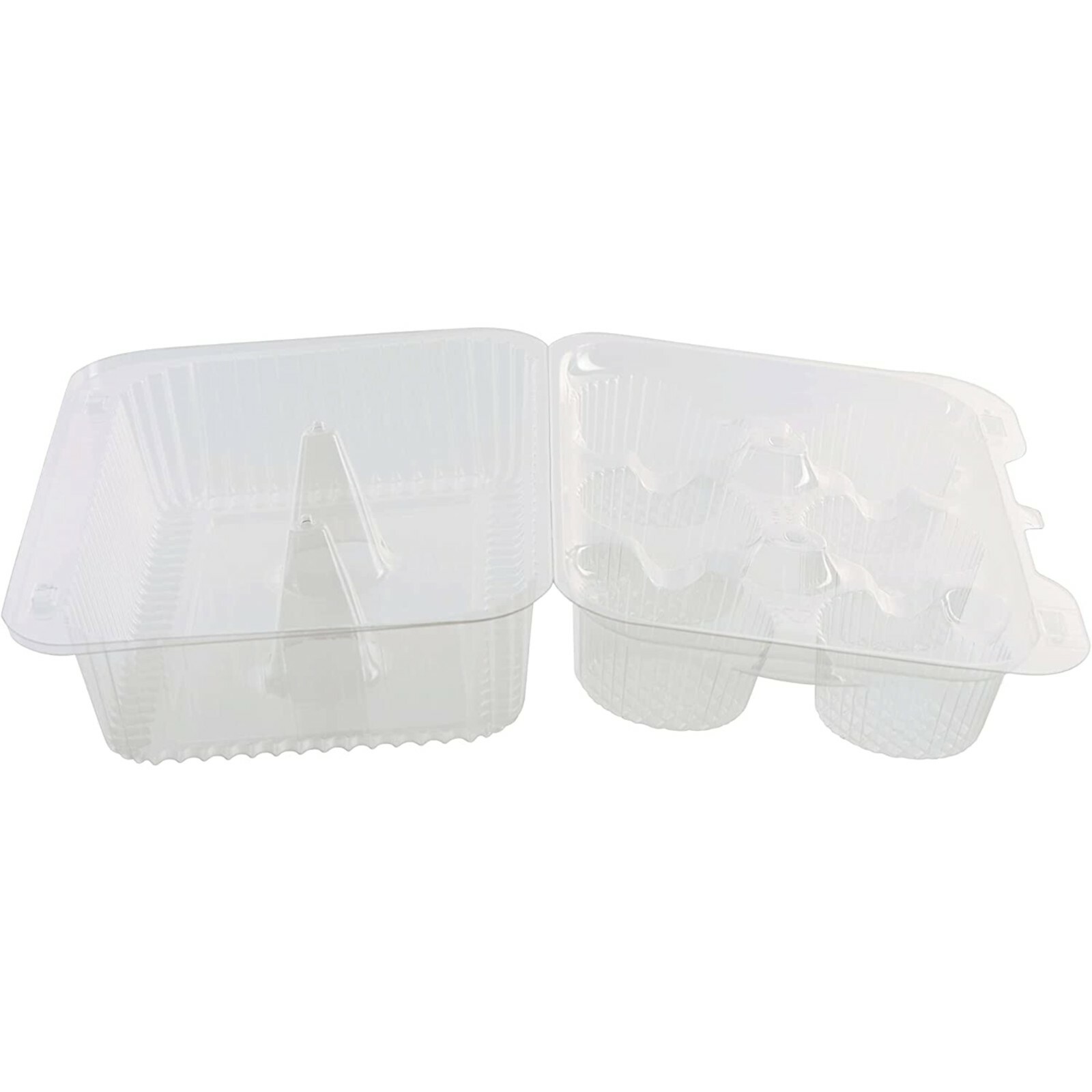 Clear Plastic 6 Compartment Muffin Containers Disposable Clear
