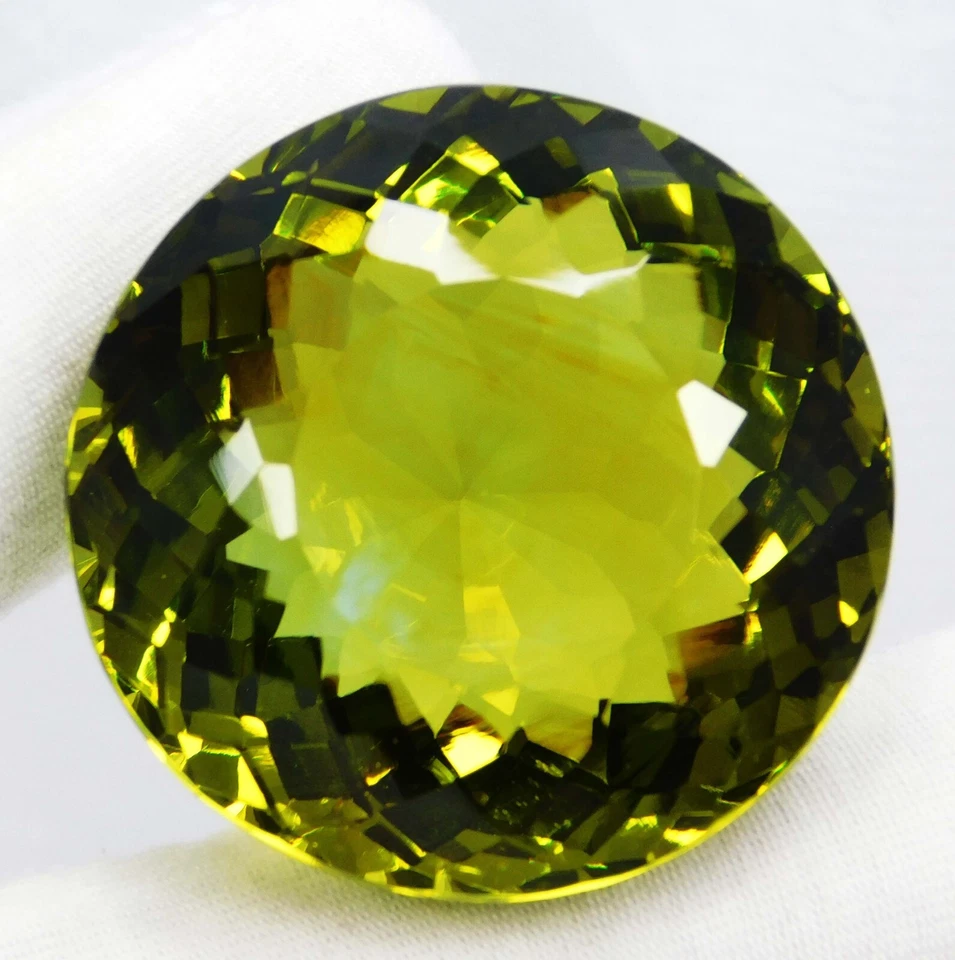 "142.80 Ct Natural Green Peridot Round Cut – Certified Loose Gemstone" - Image 2 of 4
