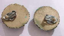 Boucles D'oreille Clous Vintage En Forme De Feuille Verte - Plastique - Neuf Sans Emballage - Très Joli