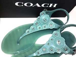 coach tea rose t strap sandal