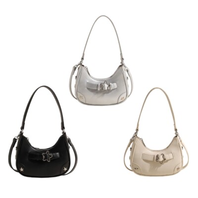 Fashion PU Leather Shoulder Purse Bag Cute Star Vintage Crossbody Armpit Handbag