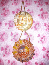 Decorazione da appendere sole e luna 