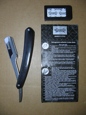 Wilkinson Sword Rasiermesser Barbers Style mit Rasierklingen, Neu, Edelstahl