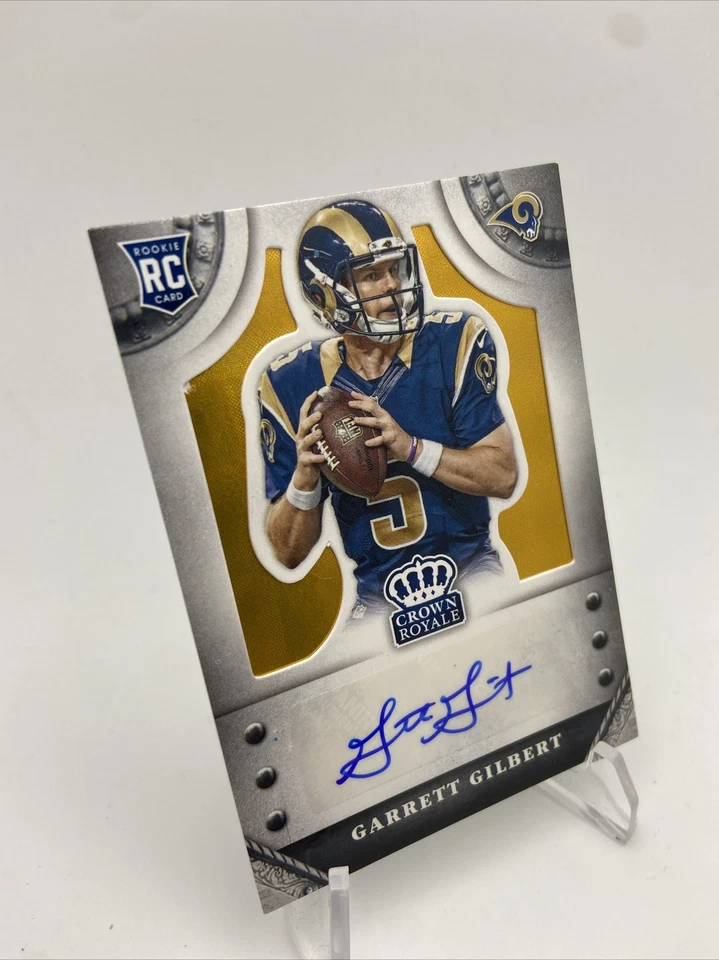 GARRETT GILBERT 2014 PANINI CROWN ROYALE ORANGE ROOKIE AUTO RC #D 20/25 - Image 2 of 4