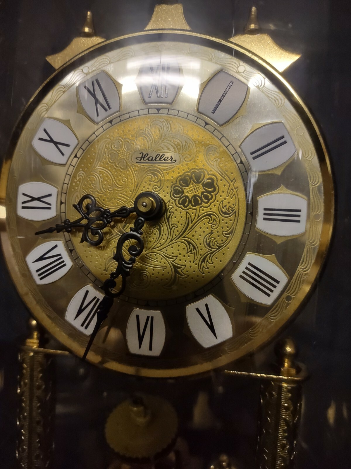 Vintage S. Haller Simonswald Anniversary dome clock Germany Parts Only