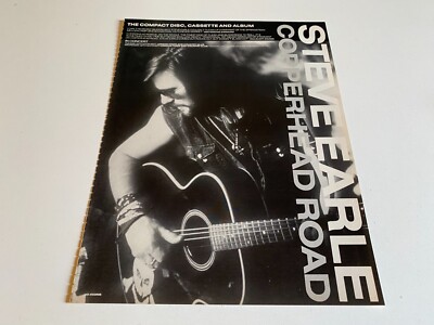 PTP10 MAGAZINE ADVERT 11X9'' STEVE EARLE : COPPERHEAD ROAD ALBUM