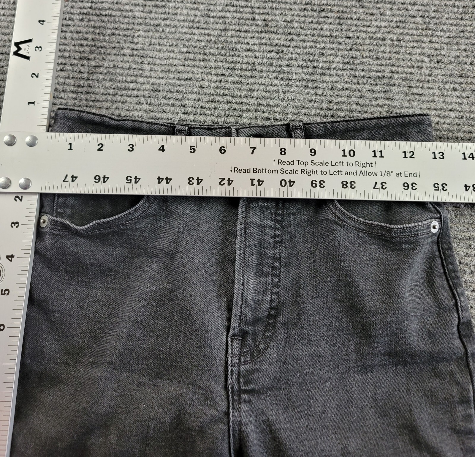 Everlane Size 26 Regular Solid Black The Way High… - image 5