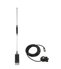 Dual Band Mobile Antenna UHF VHF Trunk NMO Mount PL259 BR180 Icom Kenwood Vertex