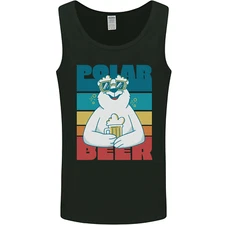 Polar Beer Funny Bear Alcohol Play on Words Mens Vest Tank Top