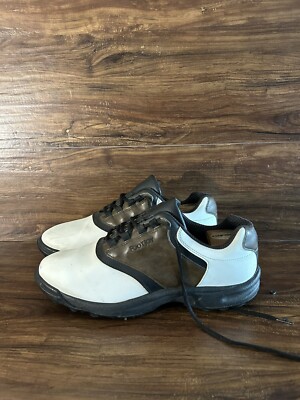 FootJoy GreenJoys Golf Shoes Mens 10‎ White Brown Good Spiked Saddle 45516 FootJoy GreenJoys Golf Shoes Mens 12 M White Brown Soft  main image 3