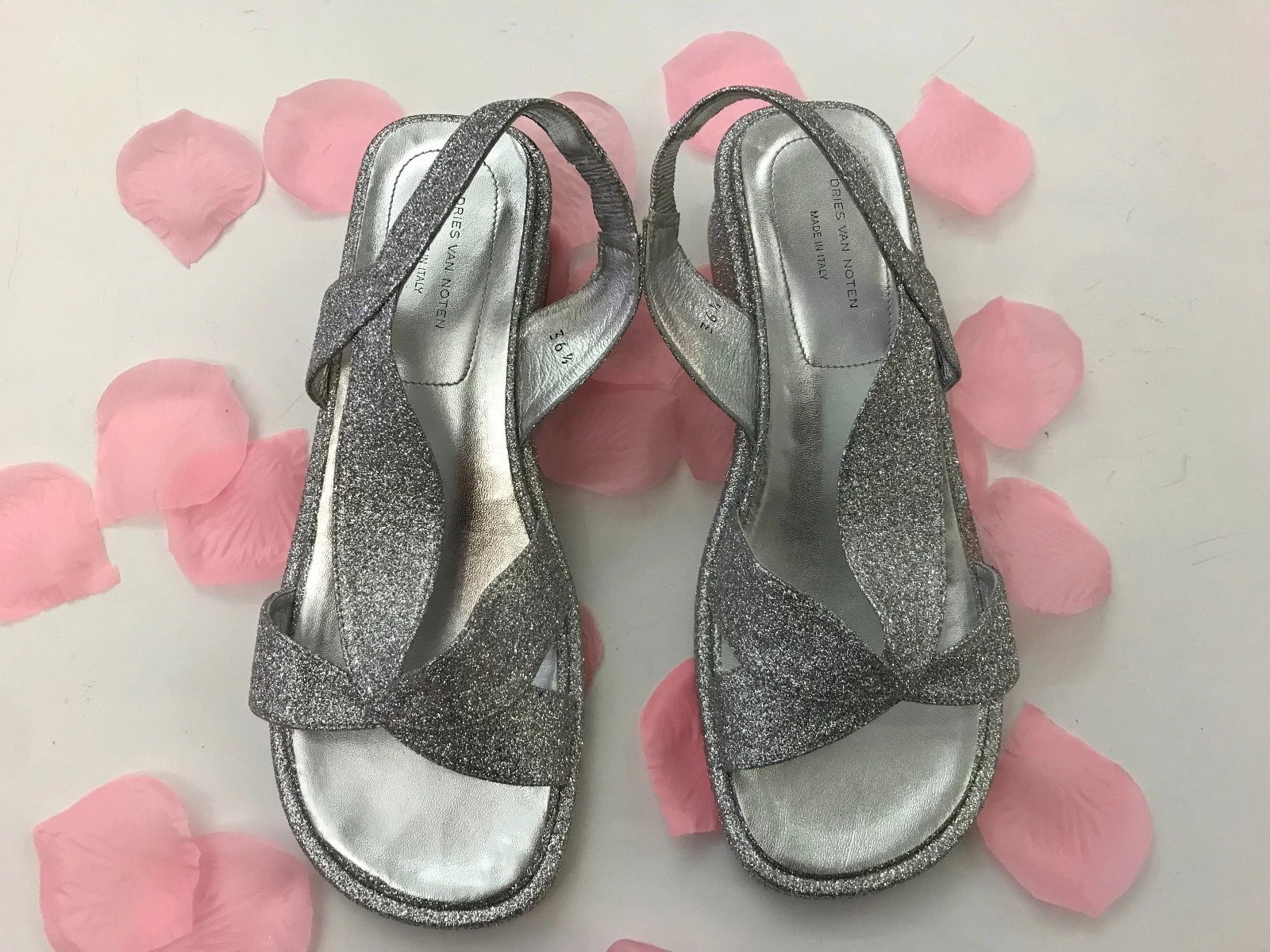 VANS ❤️Sandali in pelle scintillante Dries Van Noten❤️