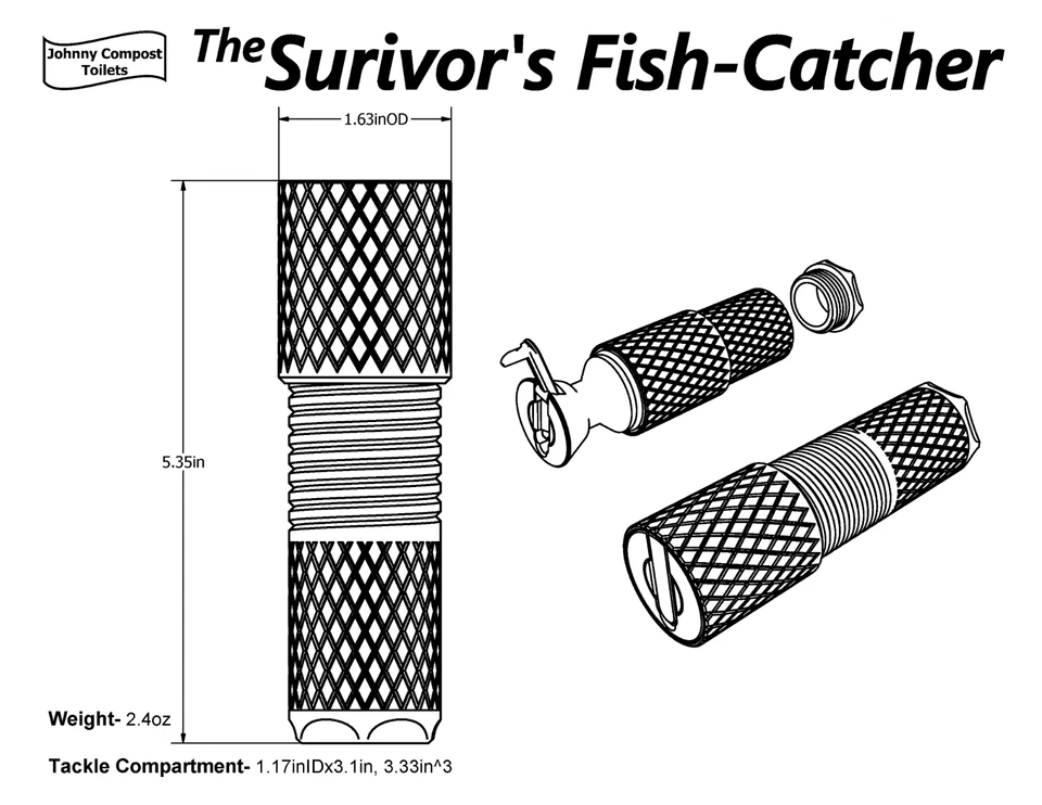 The Survivor's Fish-Catcher -2 PACK - Pocket Reel Fishing Gadget, Tackle Storage - Image 2 of 4