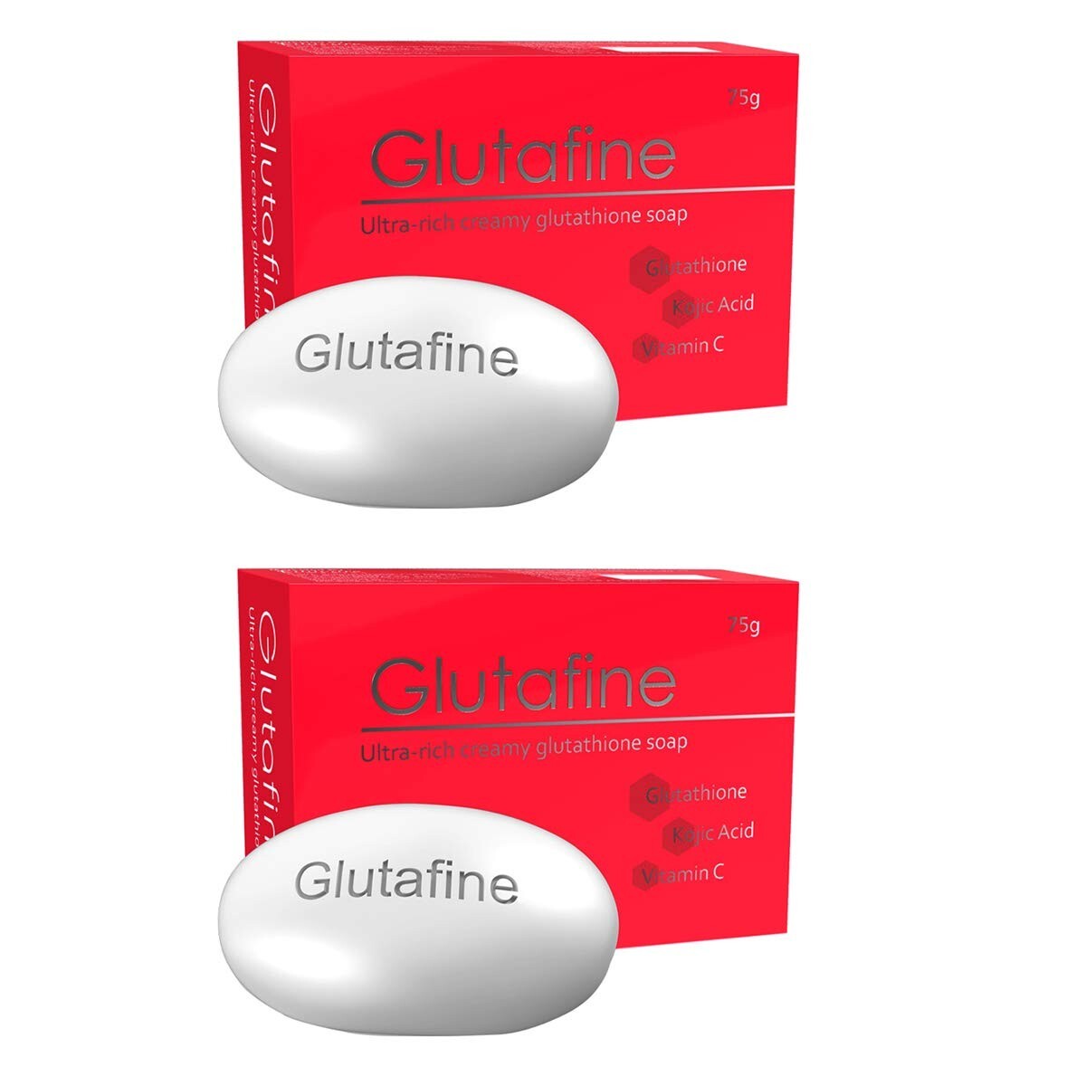 ethiglo glutathione Ethiglo Glutafine Ultra-Rich Creamy Soap - 75g Pack of 2