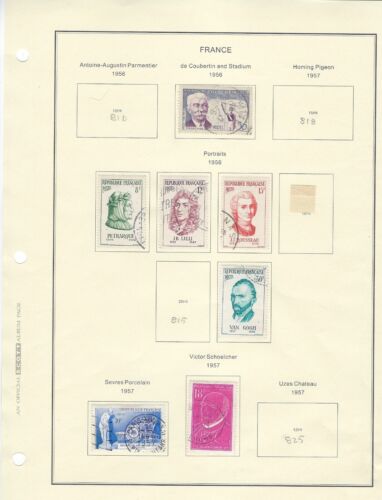 FRANCE   ALBUM PAGE FROM  1956-57 used CV$4+ (FR261b) - Picture 1 of 1