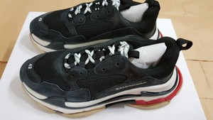 Cheap Balenciaga Triple S Trainers Black Red online