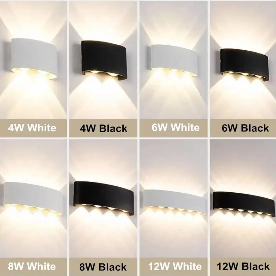 LED Wand Leuchte Außen Wandlampe Flurlampe Balkongarten Leuchte IP65 Wasserdicht - Bild 4 von 4