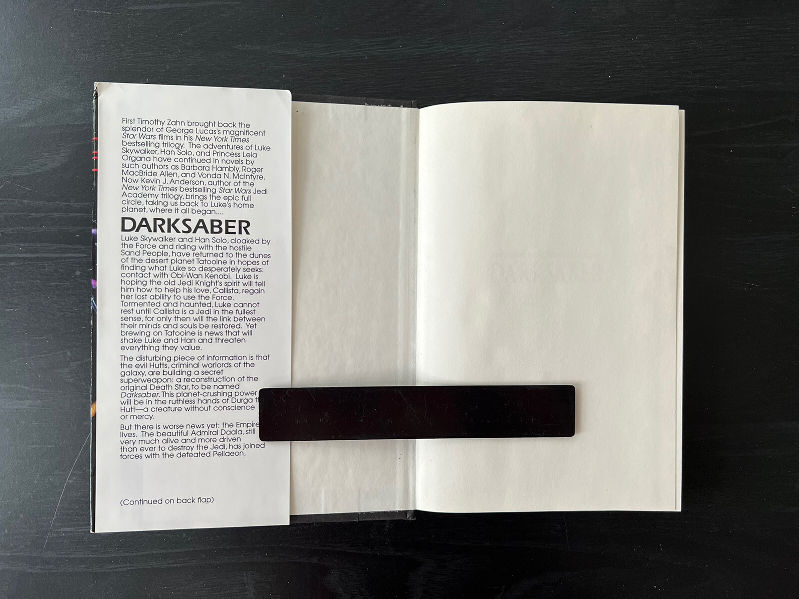 STAR WARS DARKSABER Kevin J Anderson SFBC Book Club First Edition