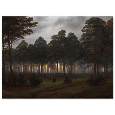 Caspar David Friedrich, Der Abend 4. Bild der Folge der Vier Tageszeiten, Poster
