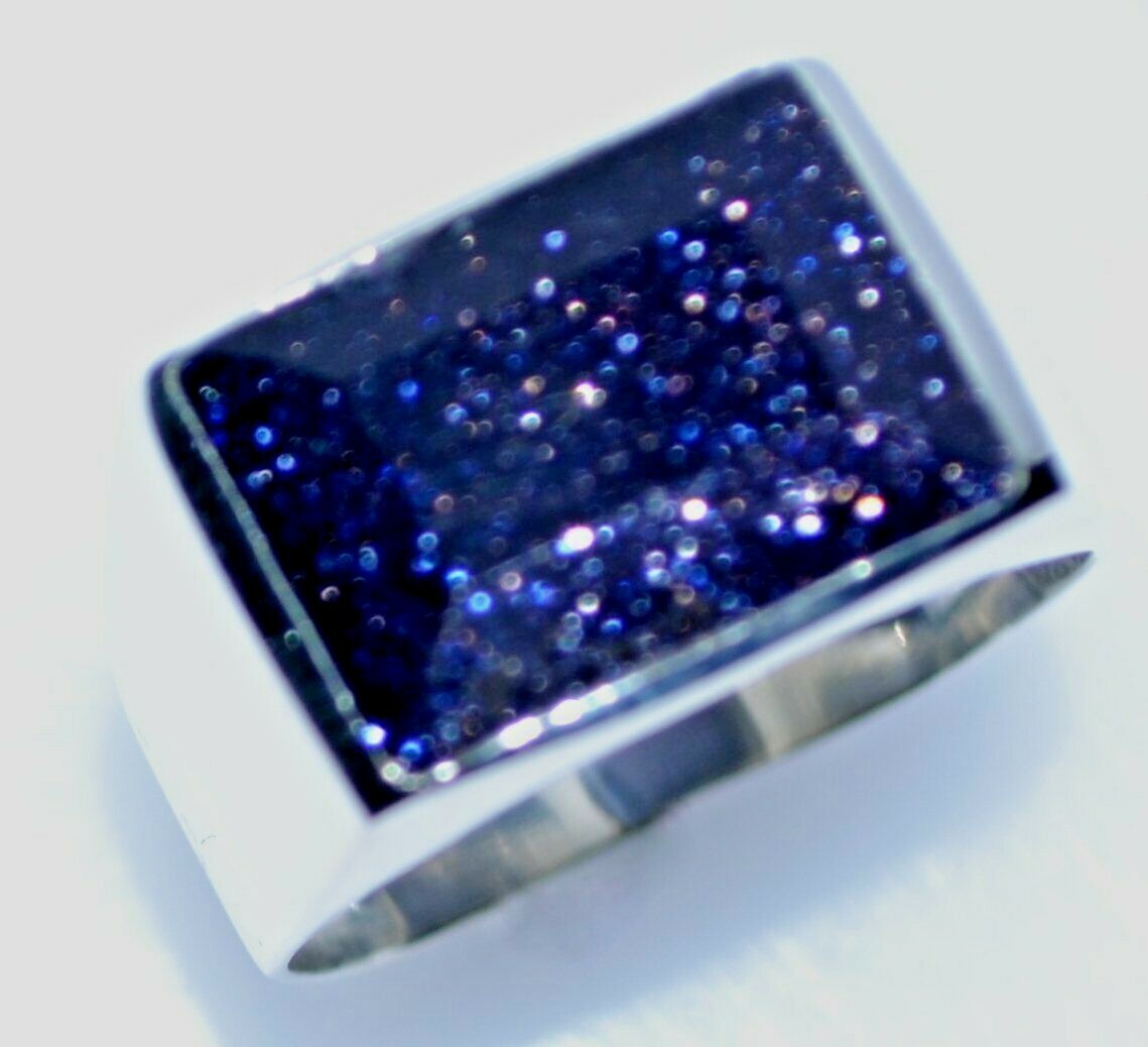 925 Sterling SILVER Sunstone Mens Ring Gents Sizes N to Z+5 6 to