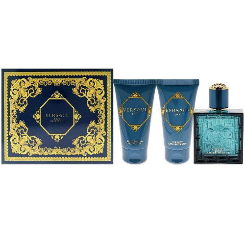 Versace Eros 3pc Gift Set Cologne for Men 1.7 oz + Shower Gel + After Shave