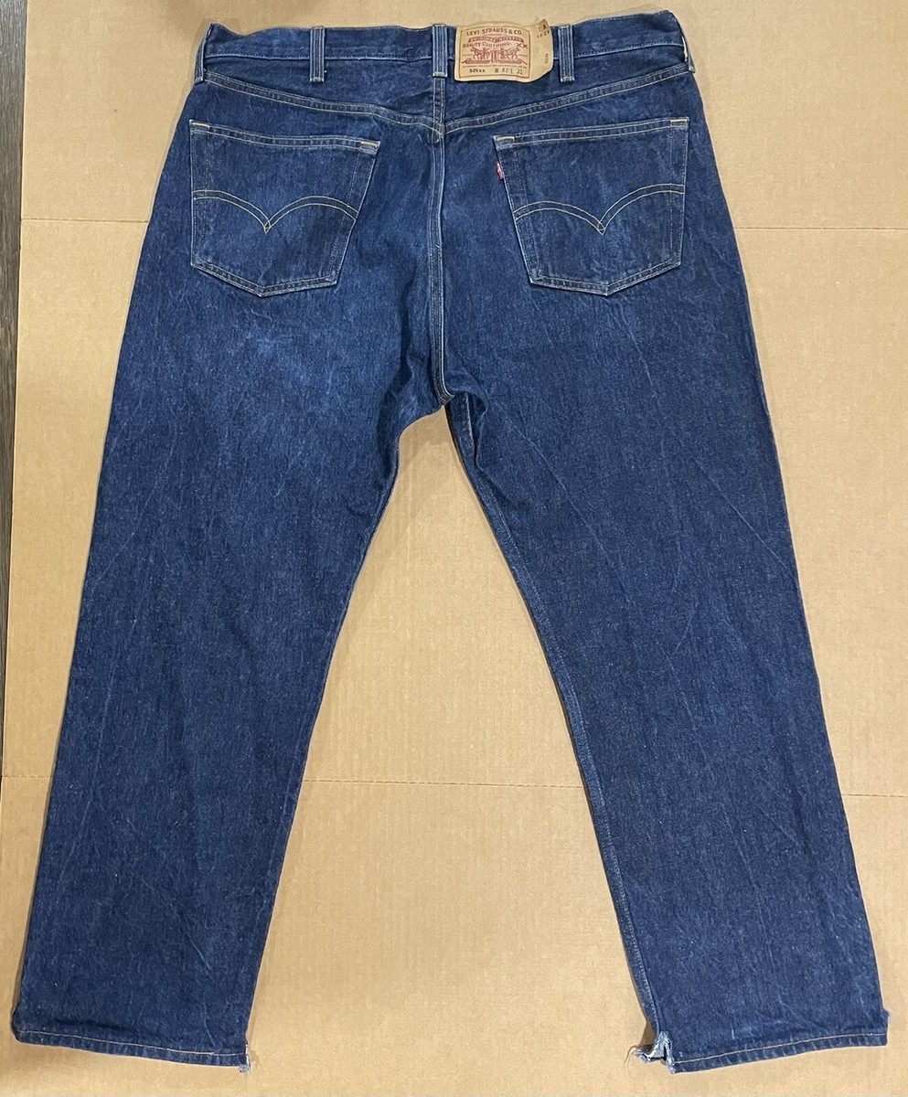Vintage Levi's 501XX 501-0000 Blue Jeans Made In USA Button Fly 42