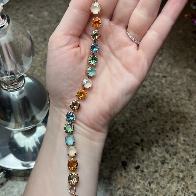 Swarovski Austrian Crystal Bracelet. The Sparkled Shell. Rose gold. Size Average