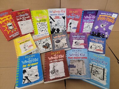 Lot of 6 Diary of a Wimpy Kid Jeff Kinney Chapter Kid Book Hb/Pb Random MIX SET