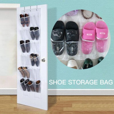 24 Taschen über Tür hängend Schuhregal Aufbewahrung Aufhänger Halter Organizer ordentlich