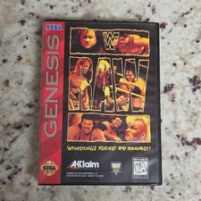 WWF Raw Sega Genesis 1994 CIB Wrestling Manual Included Tested and Working