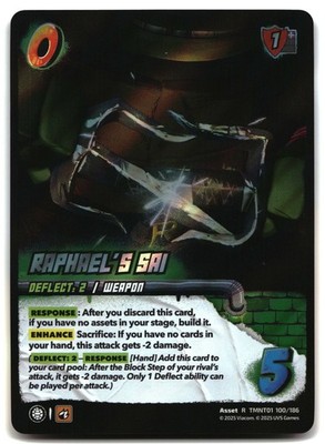 Raphael's Sai TMNT01 100/186 Teenage Mutant Ninja Turtles Foil NM