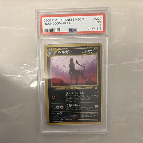 Nintendo Pokemon TCG Houndoom 229 Neo Revelation Holo JP PSA 7 Graded