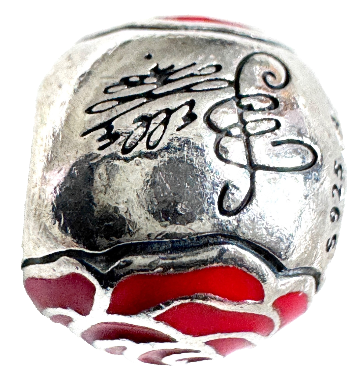 PANDORA Disney BELLE ENCHANTED ROSE Red BEAUTY & THE BEAST Charm