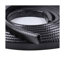 Edge Trim Black U-Channel Rubber Trim Edge with Steel 1/2" X 3/8" - Fit Gap 3...