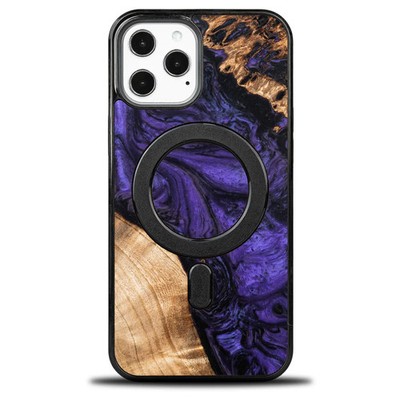 Holzhülle Bewood iPhone 12 Pro Max Case Cover Futeral Tasche Etui Holz Violet