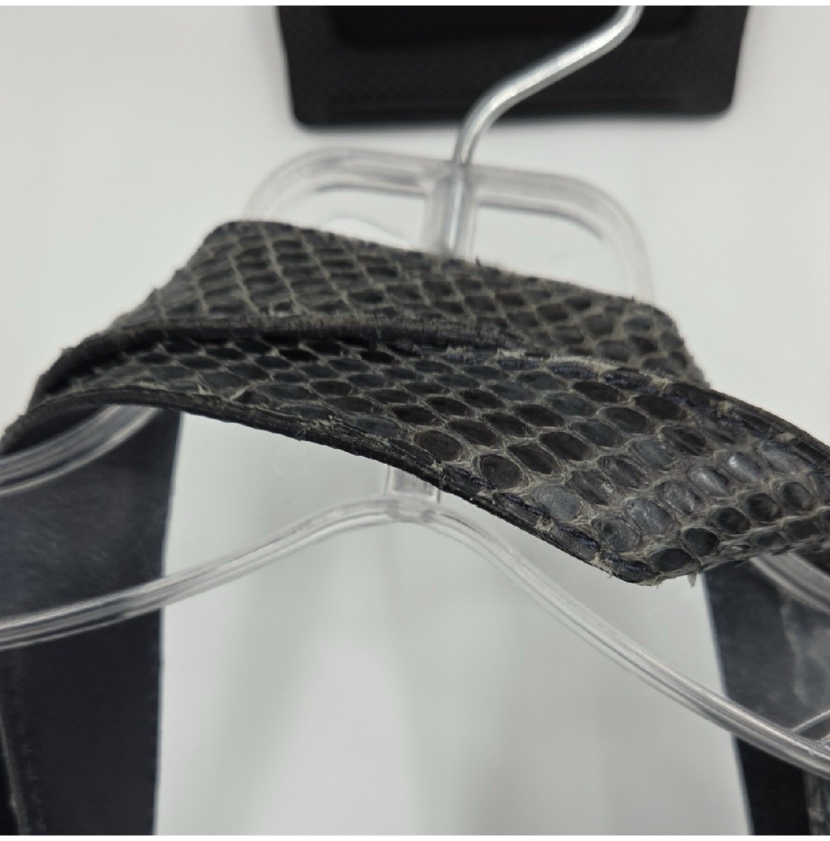 Vtg Michael Kors Genuine Python Large Satchel Nav… - image 7