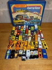 1980s Zylmex Die Cast Cars Lot of 51 with Vintage Matchbox Carry Case