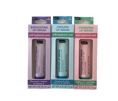 b.pure 3 PACK Lip Serum *Cooling, Exfoliating, Hydrating* Mint Pineapple Cherry