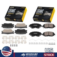 Lifetime Warranty Ceramic Brake Pads Hardware For 2018-2024 Toyota Camry Models