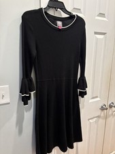 Vince Camuto Womens Long Sleeve Sweater Dress Size Small Ruffles