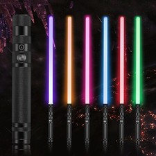 Lightsaber RGB Heavy Dueling Color Changing Metal Handle Light Saber Cosplay Toy