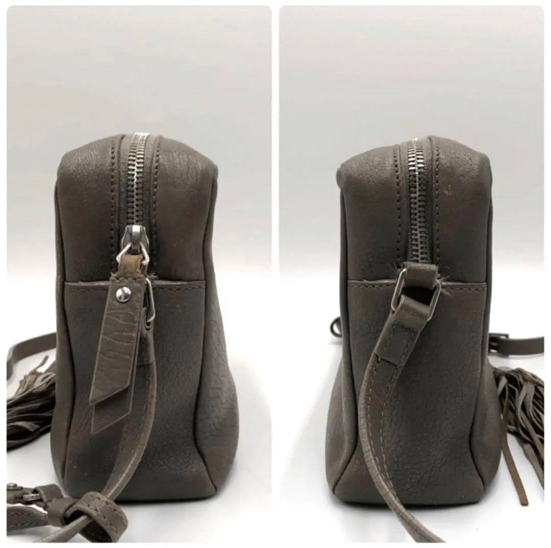 Borsa a tracolla Saint Laurent Paris Cassandra in pelle nappa con ciondolo grigio buona