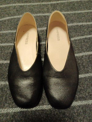 Empress Australia Women s Comfi BLACK LEATHER Ballet Flat Size 40 W