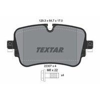 Textar 2230701 Bremsbelagsatz Scheibenbremse Hinterachse FüR Seat Skoda VW Audi