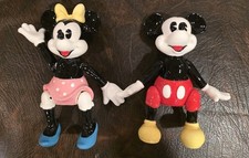 Vintage SCHMID Mickey And Minnie Porcelin Dol...