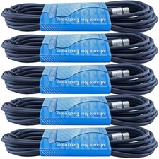 5 Pack of 10 Foot Male to Female 3 Pin XLR Mic Microphone Audio Cable